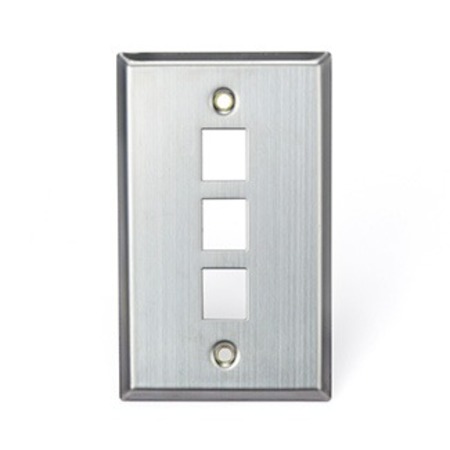 LEVITON Number of Gangs: 1 302 Stainless Steel, Brushed Finish, Silver 43080-1S3